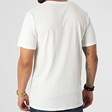 John H - Relaxed Fit Camiseta T8812 Blanco