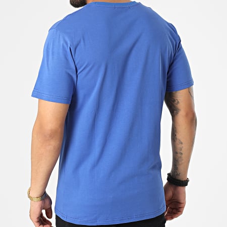 John H - Relaxed Fit Camiseta T8812 Azul Real