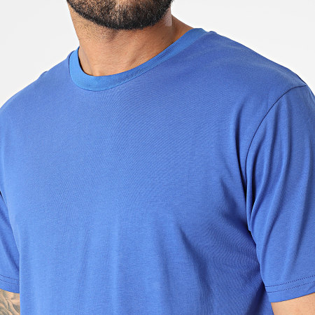 John H - Relaxed Fit Camiseta T8811 Azul Real