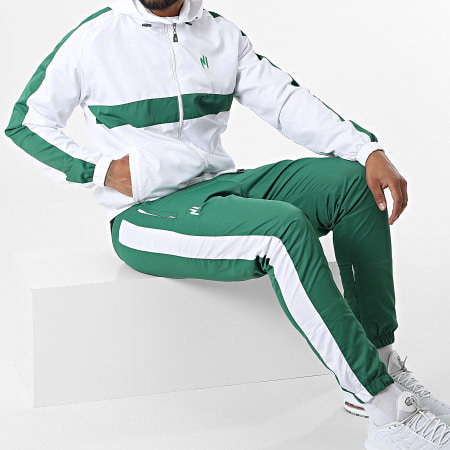 Ensemble De Survetement A Bandes Colt Blanc Vert