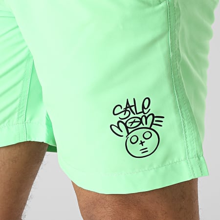 Sale Môme Paris - Short De Bain Toto Vert Fluo Noir