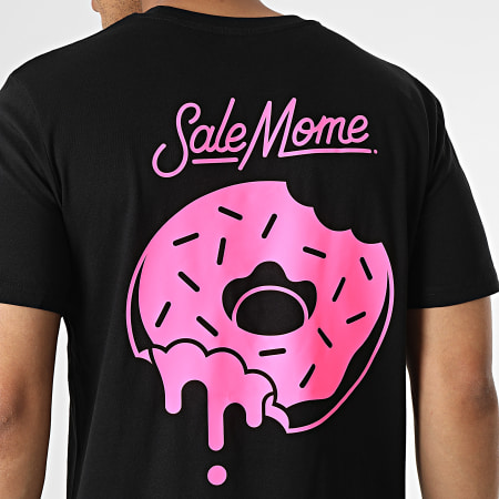 Sale Môme Paris - Donut Camiseta Negro Rosa Fluo