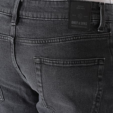Only And Sons - Pantaloncini Jean Ply Nero