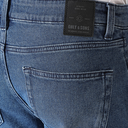 Only And Sons - Pantaloncini blu in denim Ply Jean