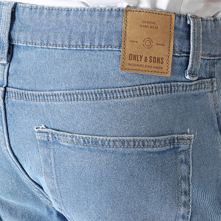 Only And Sons - Pantaloncini di jeans con lavaggio blu