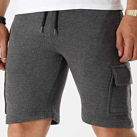 Paname Brothers - Short Jogging Boby A Gris Anthracite Chiné