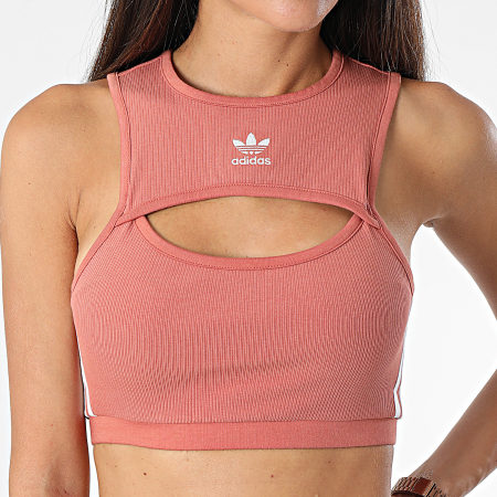 Adidas Originals - Camiseta de tirantes para mujer HM2118 Rojo ladrillo