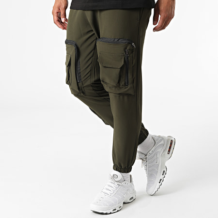 Classic Series - F22-908T Set di maglietta e pantaloni da jogging con tasca verde nero kaki