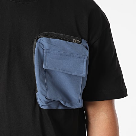 Classic Series - F22-909T Conjunto de camiseta de bolsillo y pantalón de chándal Negro Azul