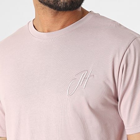 John H - Camiseta Relaxed Fit T8812 Rosa