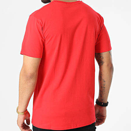 John H - Relaxed Fit Camiseta T8812 Rojo