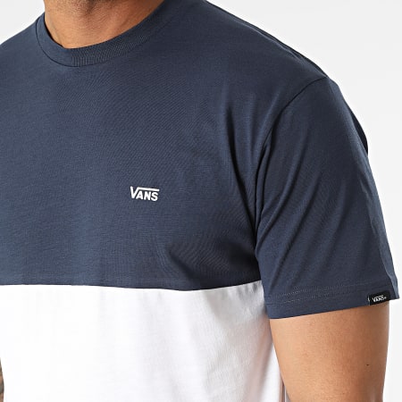 Vans - Tee Shirt A3CZD Blanc Bleu Marine
