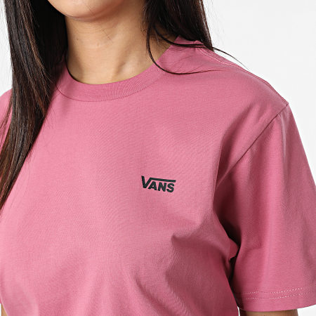 Vans - Maglietta donna con logo sul petto sinistro, rosa