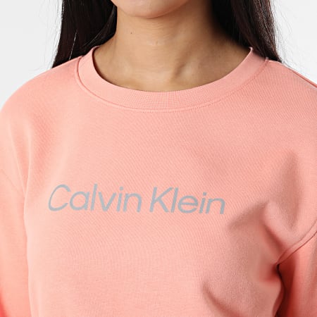 Calvin Klein - Sudadera de cuello redondo para mujer W312 Coral