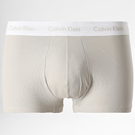 Calvin Klein - Set di 3 boxer in cotone elasticizzato U2664G Blu Beige Giallo