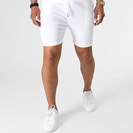 Uniplay - T3580 Pantaloncini da jogging bianchi