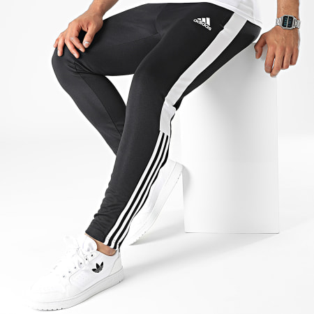 Adidas Sportswear - H59990 Pantaloni da jogging a fascia neri