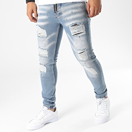 Black Industry - Jeans Slim 181 con lavaggio blu