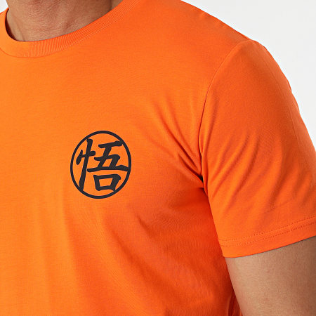 Dragon Ball Z - Maglietta Goku Kanji Petto Arancione Nero