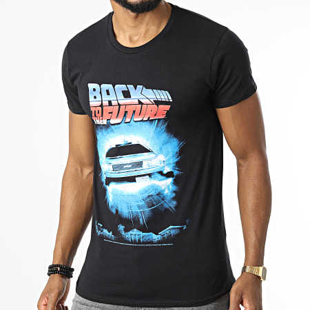 Back To The Future - Camiseta DeLorean Negra