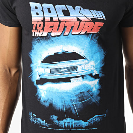 Back To The Future - Tee Shirt DeLorean Noir