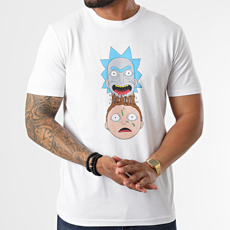 Rick Et Morty - Tee Shirt Melt Blanc