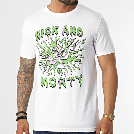 Rick Et Morty - Maglietta Splash Bianco