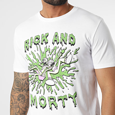 Rick Et Morty - Tee Shirt Splash Blanc