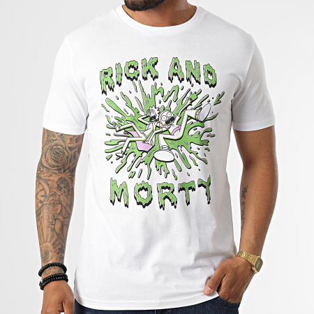 Rick Et Morty - Camiseta Splash Blanca