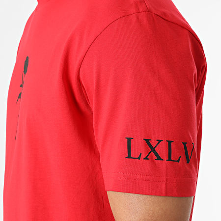 Luxury Lovers - Oversize Camiseta Large Roses Rojo Negro