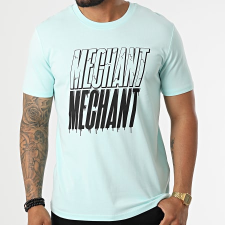 Madrane - Tee Shirt Méchant Urban Bleu Mint Noir