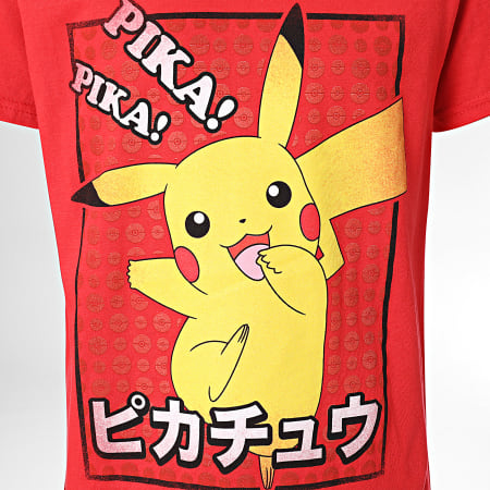 Pokémon - Camiseta Niño Pika Rojo