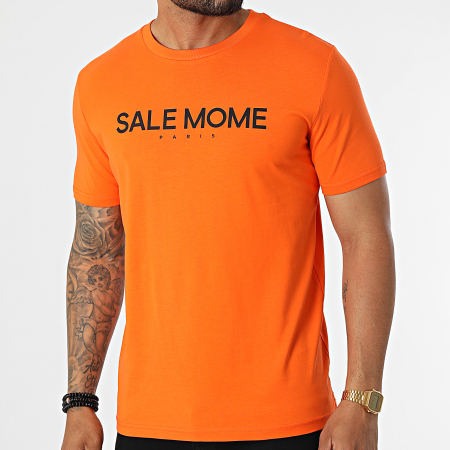 Sale Môme Paris - Maglietta arancione nera Teddy