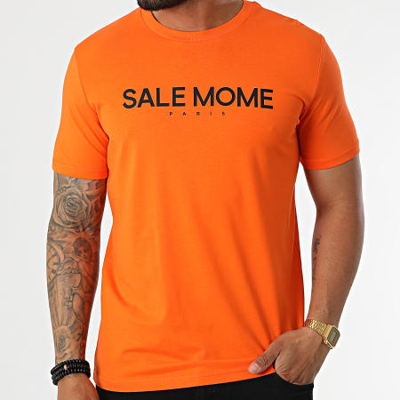 Sale Môme Paris - Maglietta arancione nera Teddy