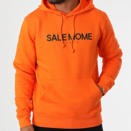 Sale Môme Paris - Sudadera con capucha Orange Black Teddy