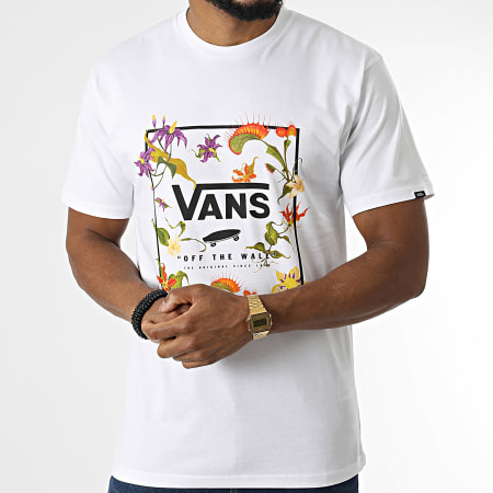 Vans - Maglietta Box con stampa classica, bianco
