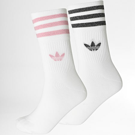 Adidas Originals - Confezione da 2 paia di calzini a taglio medio HK0301 Bianco