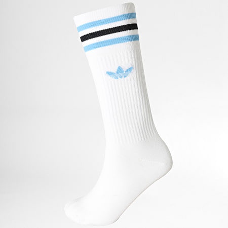 Adidas Originals - Set di 3 paia di calzini solidi HL6765 Bianco Blu Nero
