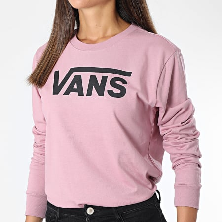 Vans - Tee Shirt Manches Longues Femme Flying V Classic A47WN Rose