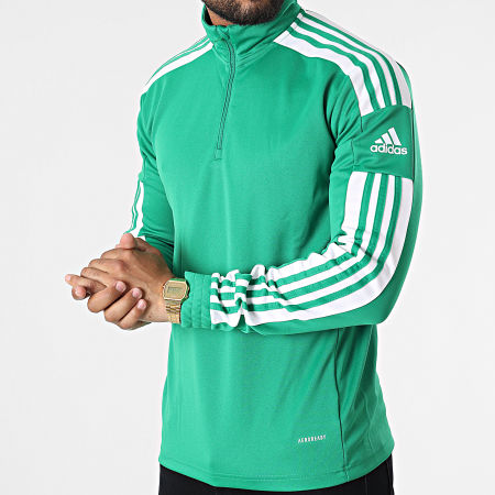 Adidas Sportswear - Sweat Col Zippé A Bandes GP6473 Vert