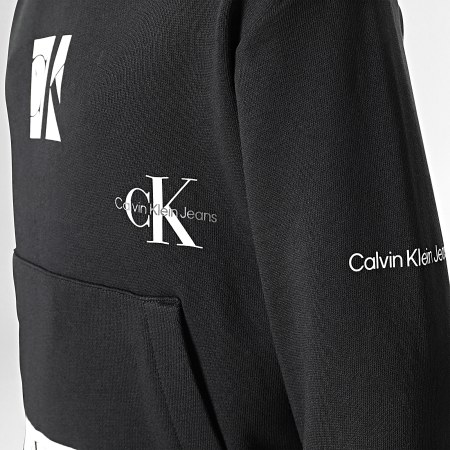 Calvin Klein - Felpa con cappuccio Multi Logo 1300 Nero