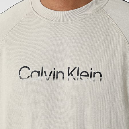 Calvin Klein - GMT2W307 Sudadera beige de cuello redondo