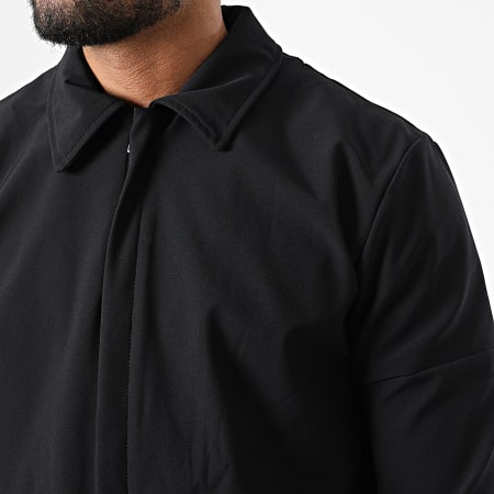 Ikao - LL654 Conjunto de chaqueta y pantalón negro con cremallera
