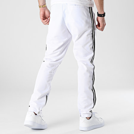 Ikao - LL677 Pantaloni da jogging a fascia bianchi