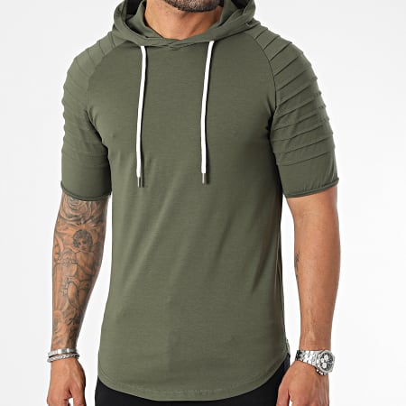 LBO - Camiseta oversize con capucha 2612 Verde caqui