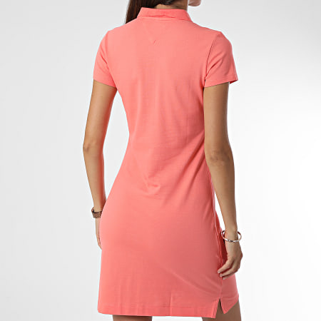 Tommy Hilfiger - Robe Polo Manches Courtes Femme 7949 Corail