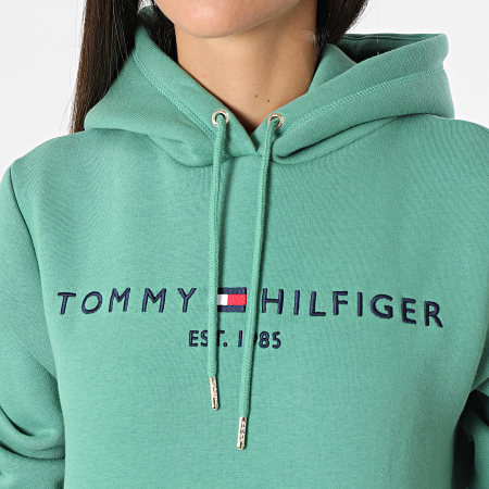 Tommy Hilfiger - Vestido de mujer con capucha Regular 0061 Verde