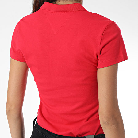 Tommy Hilfiger - Polo Manches Courtes Slim Femme 7947 Rouge