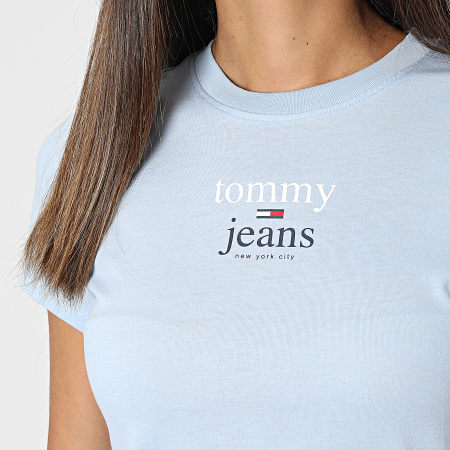 Tommy Jeans - Maglietta Baby Essential Logo 3623 Donna Azzurro