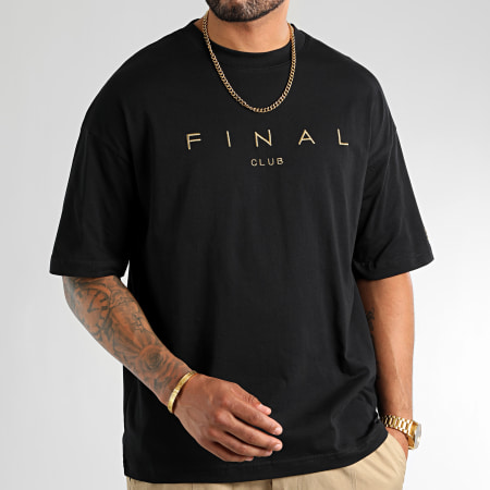 Final Club - Tee Shirt Large Premium Gold Signature 1021 Noir